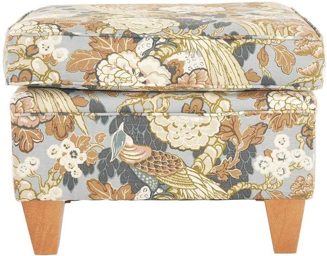Marshfield Furniture Somerset Beige/Blue Ottoman-1
