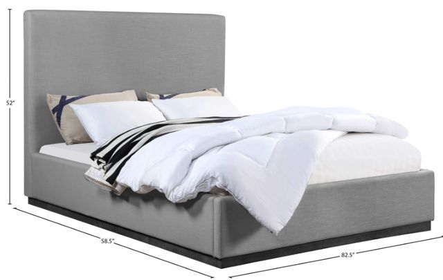 Meridian Furniture Alfie Grey Full Upholstered Panel Bed-3