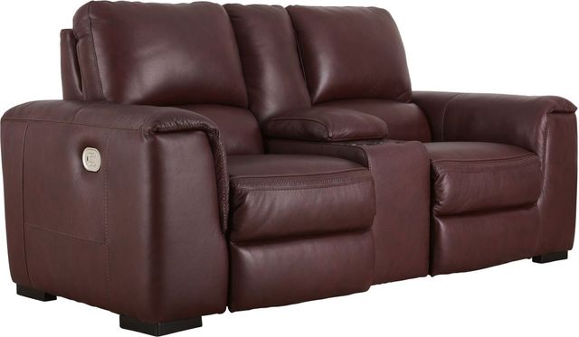 Signature Design by Ashley® Alessandro Garnet Power Reclining Loveseat with Adjustable Headrest-0