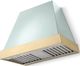La Cornue CornuFé Euclid 36" Roquefort Wall Mounted Range Hood with Polished Brass Trim-0