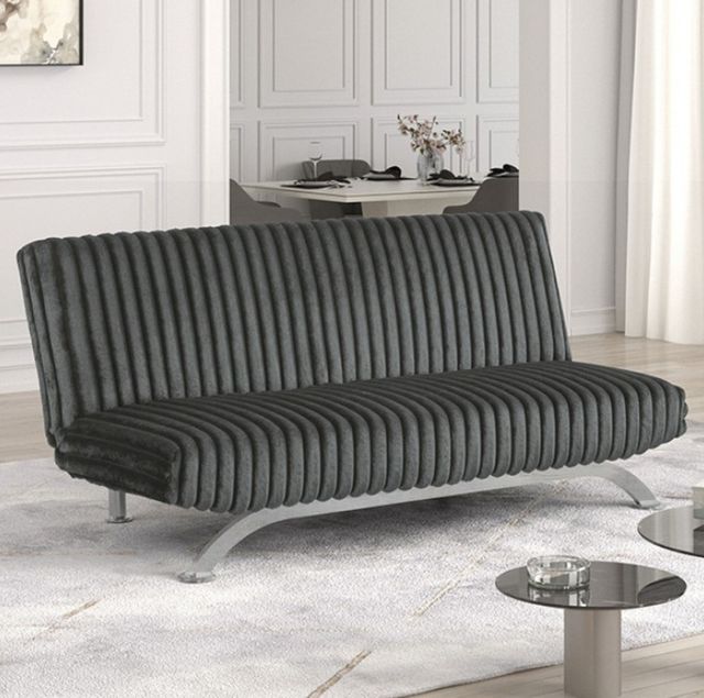 Furniture of America® Villeneuve Charcoal Futon Sofa Bed-2