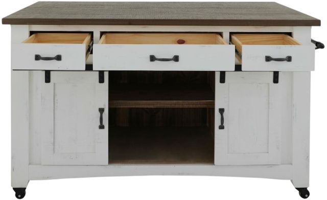 International Furniture Direct Pueblo White Kitchen Island-3