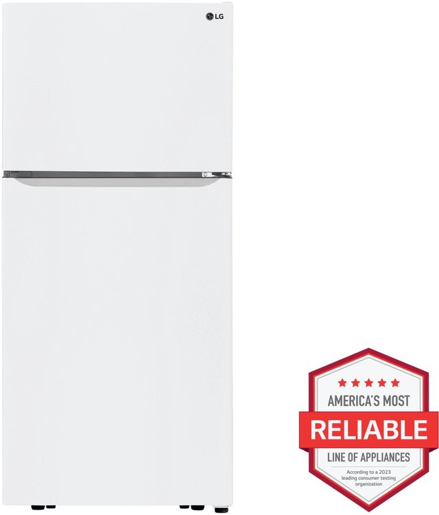 LG 30" 20.2 Cu. Ft. Smooth White Top Freezer Refrigerator-2