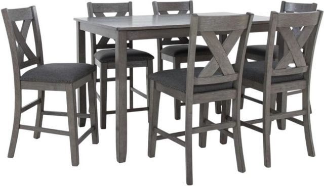 Signature Design by Ashley® Caitbrook 7-Piece Gray Counter Height Dining Set