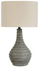 Uttermost® Stratum Light Beige Indoor-Outdoor Table Lamp with Distressed Gray Concrete Base-3