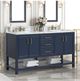 Furniture of America® Arthur Blue 60" Vanity with Top and Sink-0