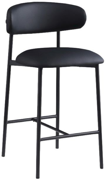 Meridian Furniture Lupita Black/Matte Black Counter Stool-0