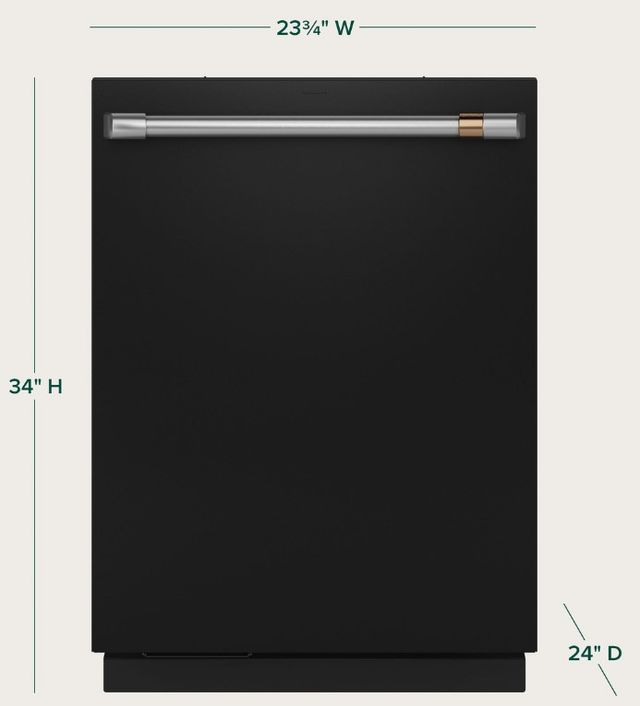 Cafe™ 24" Fingerprint Resistant Matte Black Top Control Built In Dishwasher-2