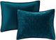 Olliix by Madison Park Harper Teal King/California King Faux Velvet Reversible 3 Piece Coverlet Set-1