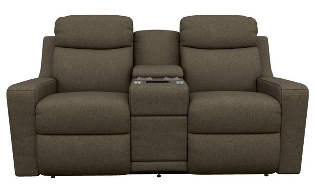 La-Z-Boy® Emmons Taupe Power Reclining Loveseat with Console and Headrest-1
