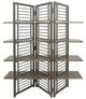 YHD Tobbaco Patina Floor Screen with Shelves-0