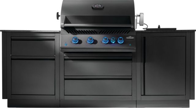 Napoleon OASIS™ 300 87" Matte Black Outdoor Kitchen Kit-1