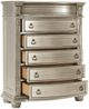 Mazin Furniture Cavalier Silver Chest with Marble Insert-2