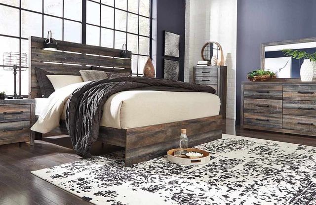 Signature Design by Ashley® Drystan Brown Queen Panel Bed-3
