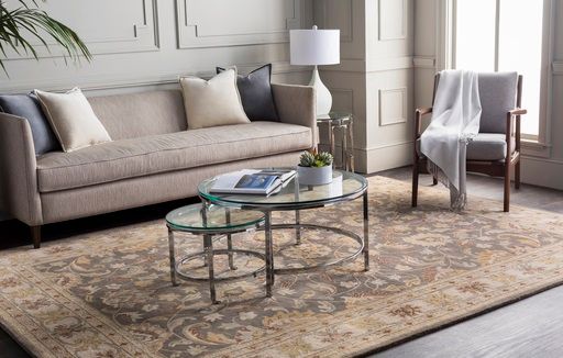 Surya Caesar Gray Multi Floral 5'x8' Area Rug-2
