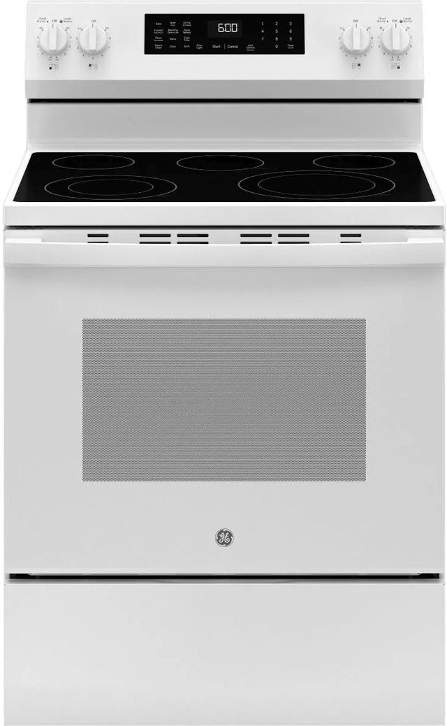 GE® 600 Series 30&quot; White Freestanding Electric Range | Dick Van 