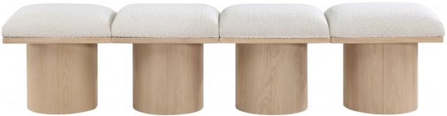 Meridian Furniture Pavilion 4-Piece Cream/Natural 72" Modular Bench Set-1