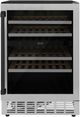 ZLINE Autograph Edition Monument 24" Stainless Steel Freestanding Wine Cooler with Matte Black Accents-0