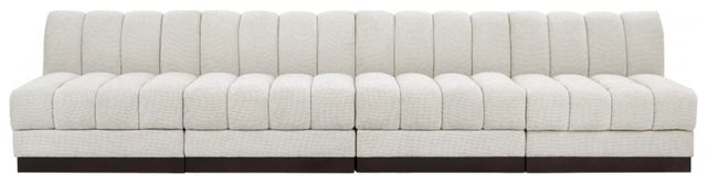 Meridian Furniture Quinn 4-Piece Cream Modular Armless Sofa-1