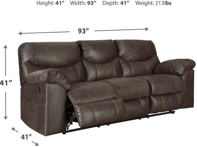Signature Design by Ashley® Boxberg Teak Manual Reclining Sofa-2
