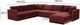 TOV Furniture Willow 5-Piece Red Right-Arm Facing Sectional-2