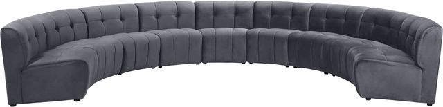 Meridian Furniture Limitless 9-Piece Grey Velvet Modular Sectional-0