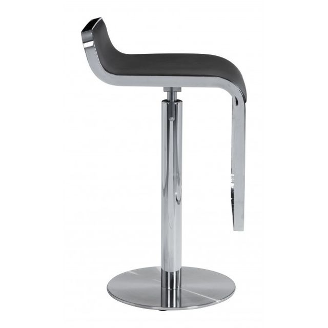 Zuo® Modern Equino Black/Plated Steel Bar Stool-2