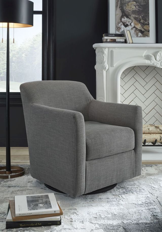 Signature Design by Ashley® Bradney Smoke Swivel Accent Chair-4