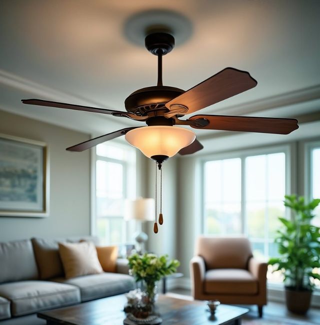 YHD Whitney Bronze/Cherry 52'' Indoor Ceiling Fan-1