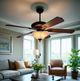 YHD Whitney Bronze/Cherry 52'' Indoor Ceiling Fan-1