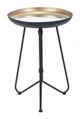 Zuo® Modern Foley Gold Accent Table with Black Metal Base-1