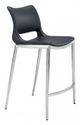 Zuo® Ace Black and Silver Set of 2 Counter Chairs-0