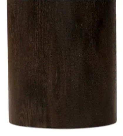 Moe's Home Collection Landon Beige Travertine Accent Table with Mango Wood Legs-2