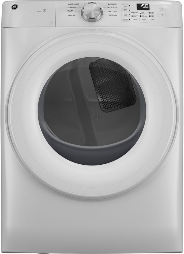 GE® SmartHQ™ 7.8 Cu. Ft. White Electric Dryer-0