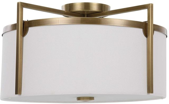 Uttermost® Colfax Antique Brass 3-Light Semi Flush-3