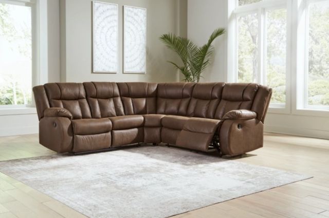 Signature Design by Ashley® Trail Boys 2-Piece Walnut Reclining Sectional-4