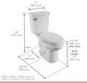 American Standard H2Optimum® White Two-Piece Standard 1.1 gpf/4.2 Lpf Height Elongated Toilet Less Seat-1