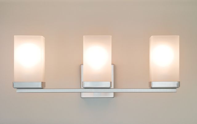 Moen® 90°™ Brushed Nickel Three Globe Bath Light-2