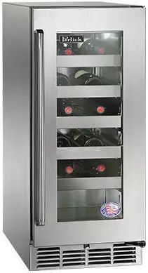 Perlick Signature Series 15" Outdoor Wine Reserve-Wood Overlay/Glass