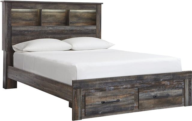Signature Design by Ashley® Drystan Brown Rustic King Storage Bookcase Bed