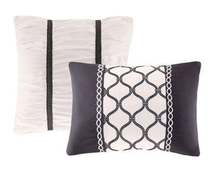 Olliix by Intelligent Design Dorsey Black and White King/California King Floral Print Comforter Set-3