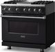 Viking® 5 Series 36" Onyx Pro Style Dual Fuel (NG) Range with Polished Chrome Trim-3