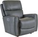 La-Z-Boy® Apollo Blue Grey Leather Power Rocking Recliner with Headrest and Lumbar-0