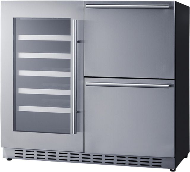 Summit® 36" Stainless Steel Combination Beverage Center-3