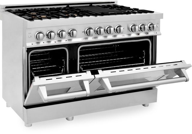 ZLINE 48" Stainless Steel Pro Style Dual Fuel Range-2
