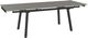 Amisco Customizable Lewis 91" Rectangular Extendable Table with 0.5" Taupe Glass Top and 2 Leaves-1