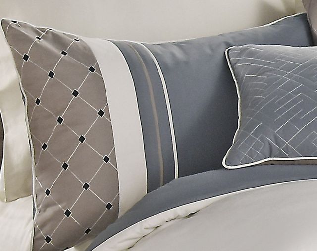 Hallmart Collectibles Bailey Gray 7-Piece Queen Comforter Set-2
