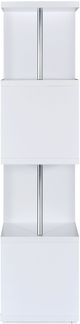 Coaster® Baxter White/Chrome 4-Shelf Bookcase-1