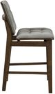 Coaster® Redbridge 2-Piece Gray/Walnut Upholstered Counter Stool Set-5