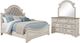 Liberty Furniture Magnolia Manor 3-Piece Antique White/Gray Queen Upholstered Panel Bedroom Set-0